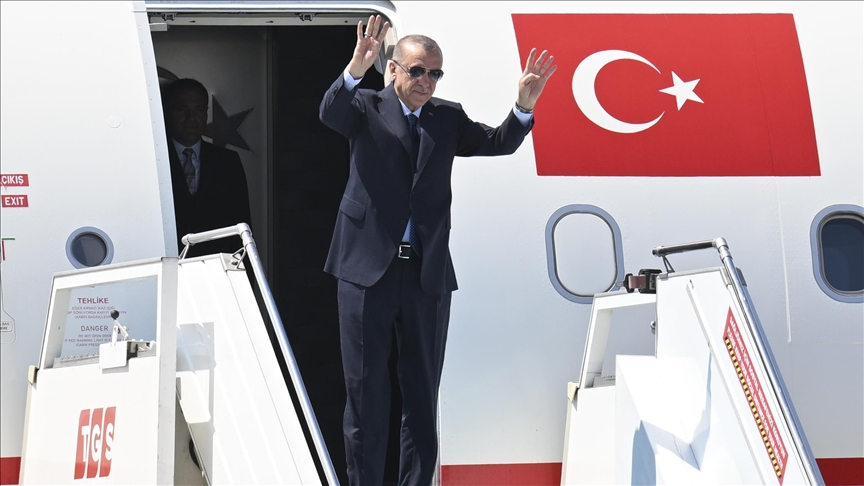 Turkish president heads to Budapest to attend Hungary's national day celebrations