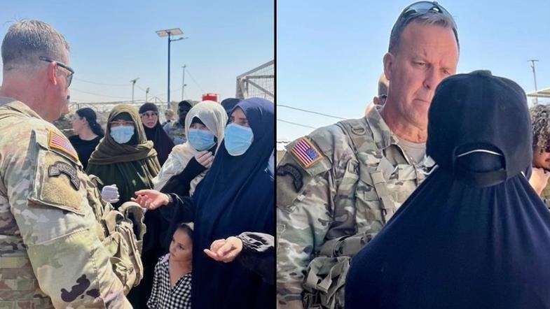 CENTCOM commander visits camps of displaced people in Syria