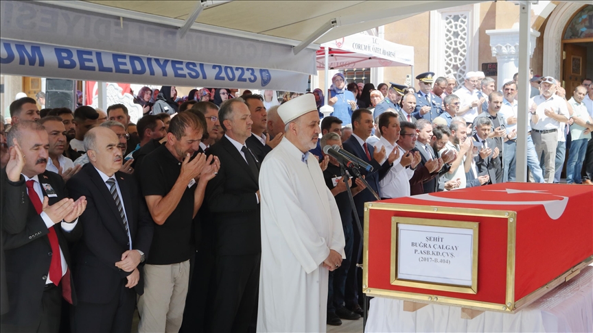 Şehit Piyade Astsubay Kıdemli Çavuş Çalgay Çorum'da son yolculuğuna uğurlandı