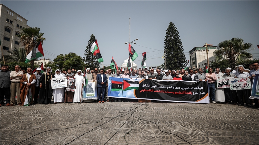 غزة.. فلسطينيون يشيدون بموقف ليبيا الرافض للقاء المنقوش وكوهين
