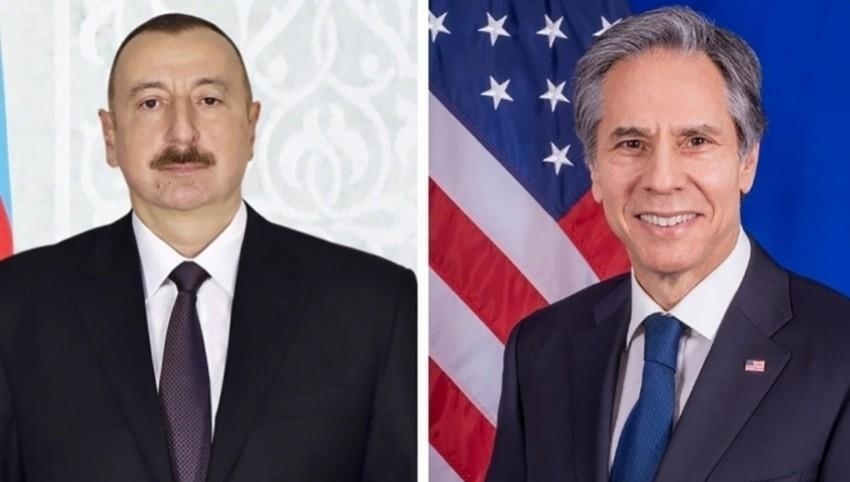 Президент Азербайджана провел телефонный разговор с госсекретарем США