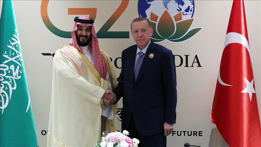 Presiden Turkiye bertemu putra mahkota Saudi di India