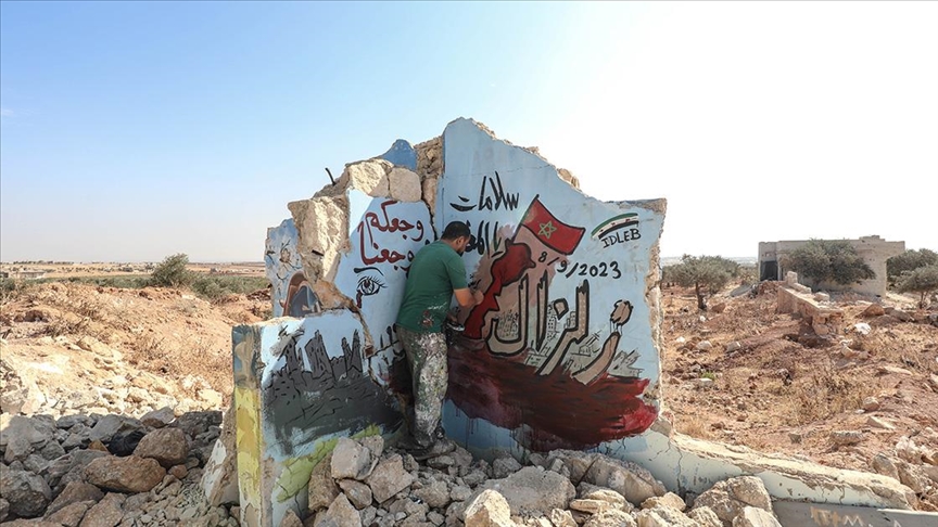 İdlibli grafiti sanatçısı Aziz Esmer: Acınız bizim acımız, sizinle hissettik, bu korkunç anları biz de yaşadık