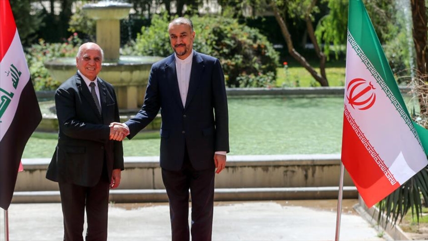 استقبال وزیر خارجه ایران از همتای عراقی خود در تهران 