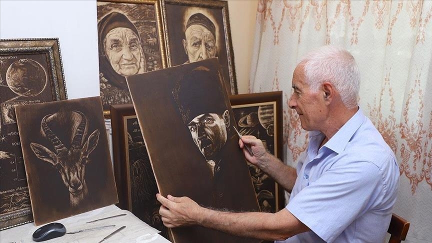 Азербайджанский художник создает картины скальпелем