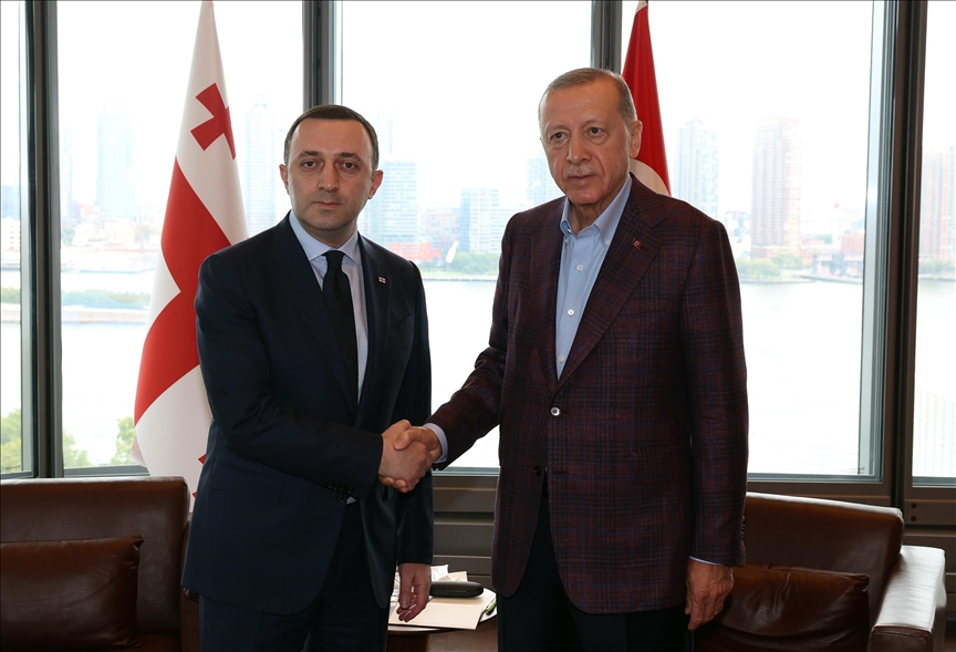 Turkish president, Georgian prime minister discuss Middle Corridor in New York