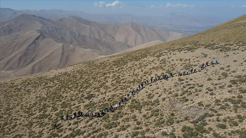 Doğaseverler, Van Gölü konusunda farkındalık oluşturmak için Artos Dağı'na tırmandı