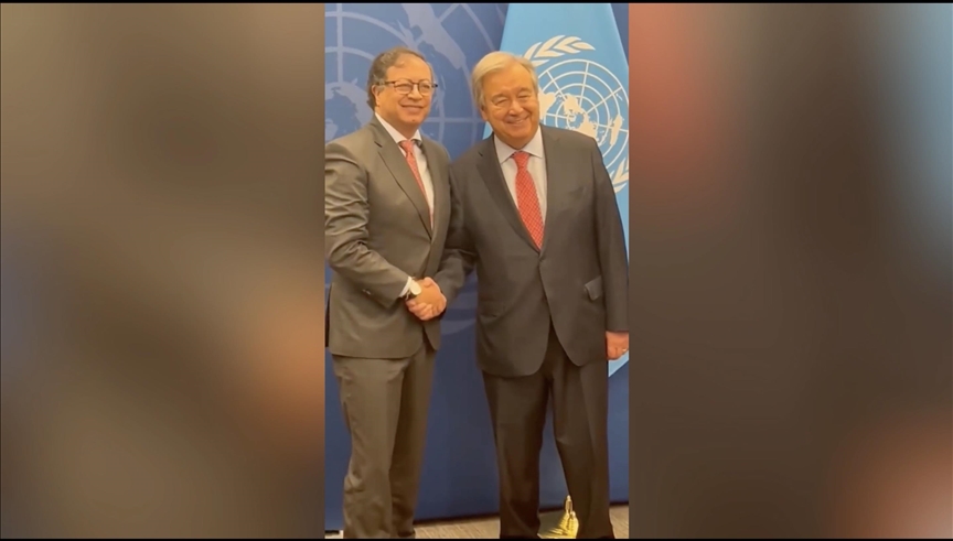 Colombia's president meets with UN Secretary-General
