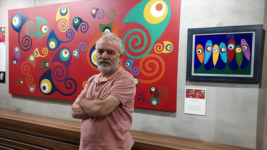 Ressam Ömer Onay'ın "Noktürn" sergisi 24 Eylül'e kadar görülebilecek