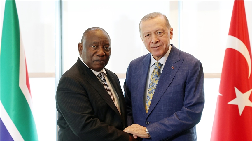 Turkish President Erdogan meets with South African counterpart Ramaphosa in New York