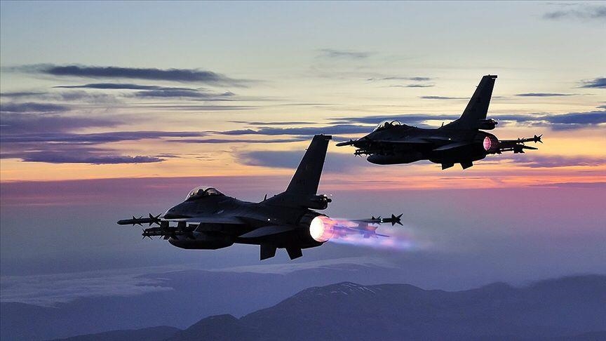 وزارت دفاع ترکیه: طی عملیات هوایی علیه تروریست‌ها در شمال عراق 16 هدف منهدم شد