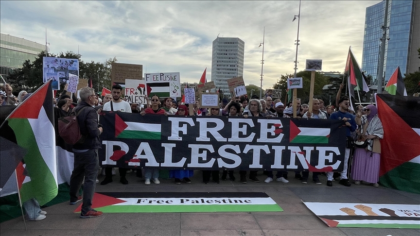 Hundreds gather in Geneva for solidarity rally with Palestine