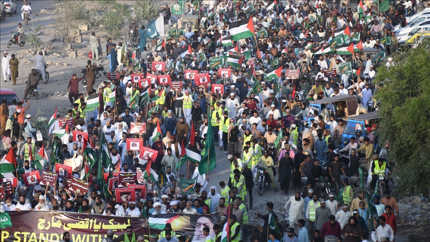 Ex-premiers join marchers as pro-Palestinian rallies held in Asian nations