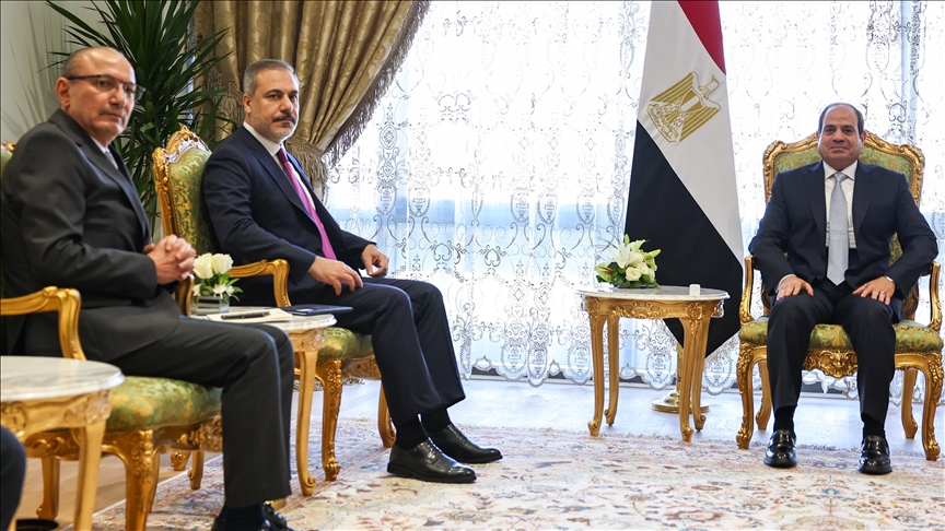 Turkish foreign minister meets Egyptian president in Cairo