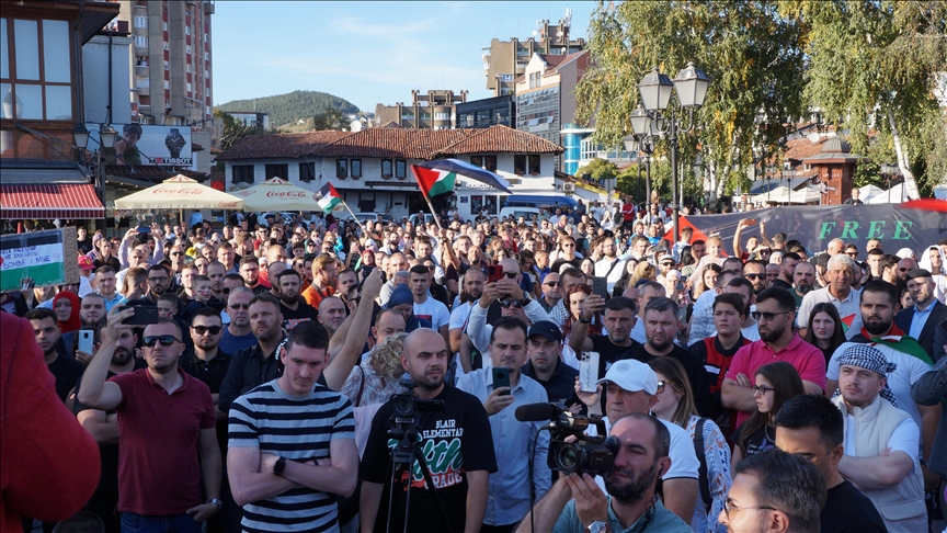 صربيا.. مظاهرة داعمة لفلسطين في "سنجق" ذات الغالبية البوسنية