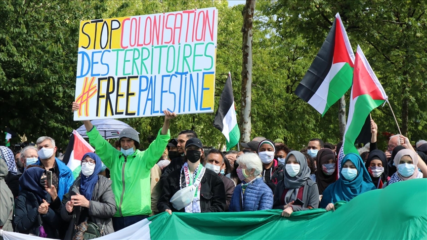 University students hold pro-Palestinian rally in France's Toulouse city