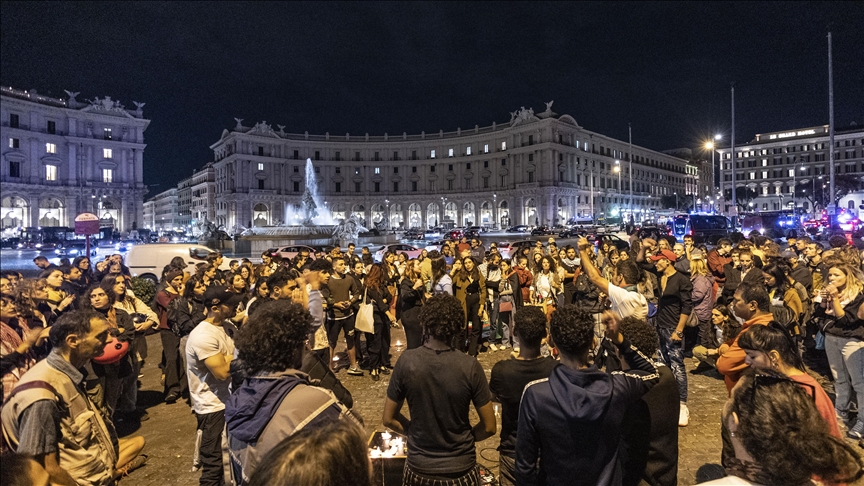 Protest held in Rome against Israel's attacks on Gaza