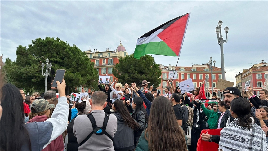 France : Rassemblement de soutien au peuple palestinien à Nice 