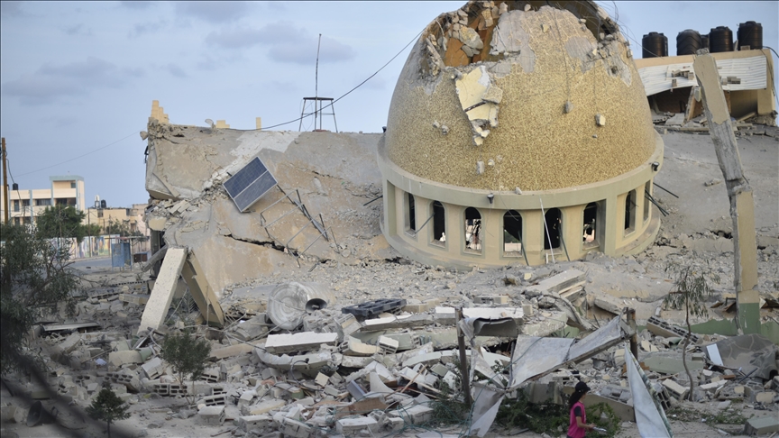 غارات إسرائيلية تدمر مسجد "النور المحمدي" شمالي غزة 