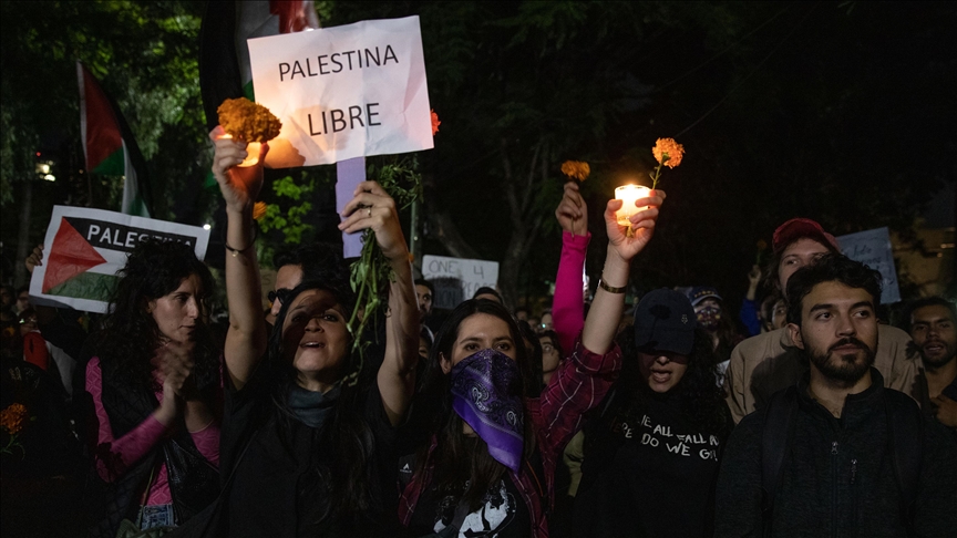 Massive rally in Mexican capital denounces genocide in Palestine