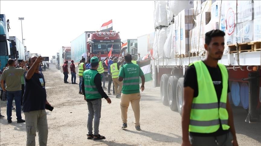 Gaza : Un troisième convoi humanitaire entre dans la bande de Gaza par le poste-frontière de Rafah