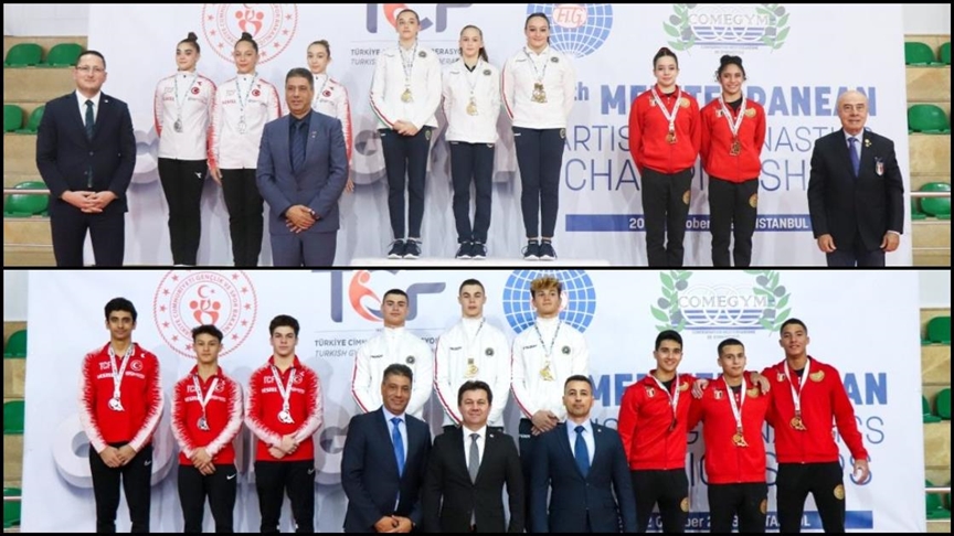 Milli sporcular Artistik Cimnastik Akdeniz Şampiyonası'nda 13 madalya kazandı 