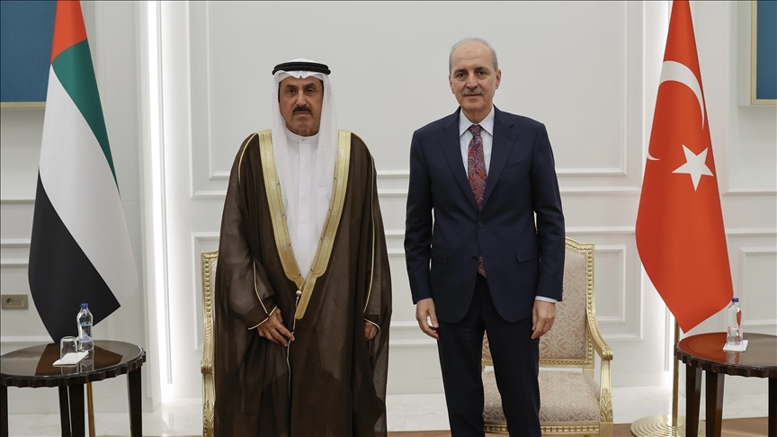 رئيس البرلمان التركي يلتقي نظيره الإماراتي بإسطنبول