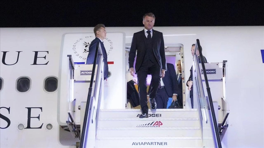 French president arrives in Uzbekistan as part of 2-day Central Asia tour