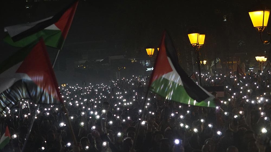 Srbija: Više hiljada Novopazaraca na protestu i šetnji za Palestinu