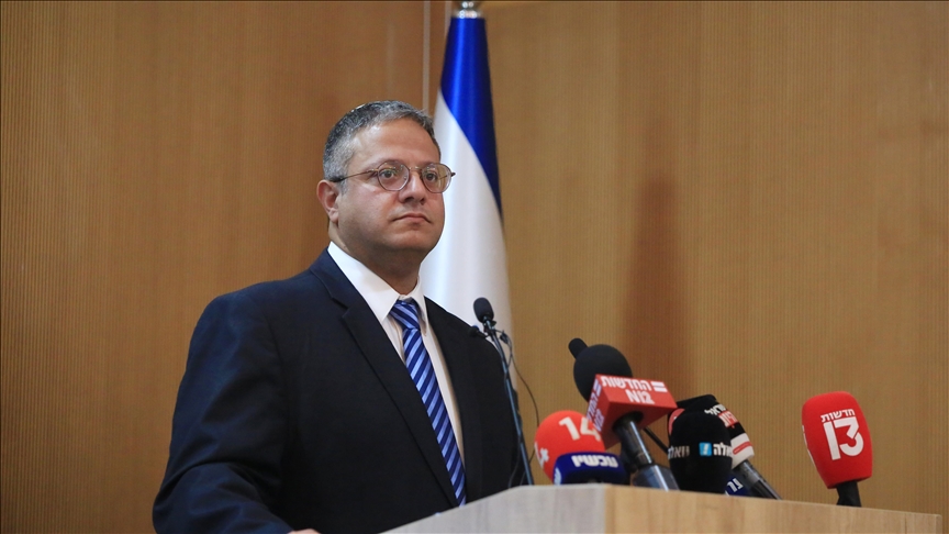 Israel’s far-right security minster backs decision to freeze tax revenues for Palestinian Authority