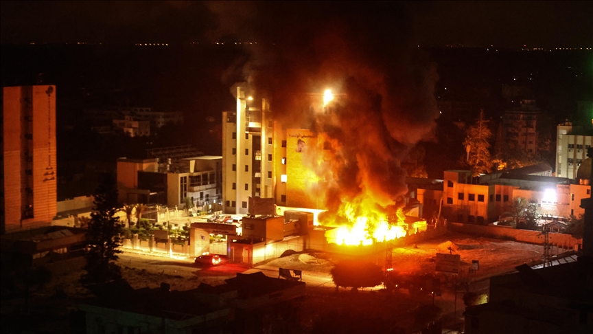 Israeli airstrike hits Al-Wafaa Hospital's power generator in Gaza City