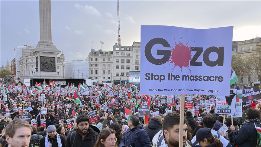 Cease-fire now: Tens of thousands in London hold rally in solidarity with Palestine