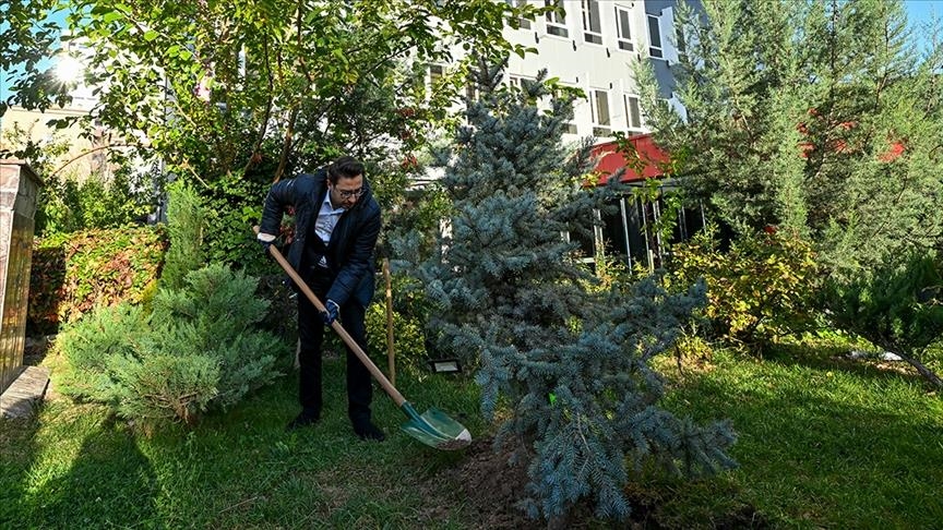 Türkiye's global news agency plants tree in solidarity with besieged Gaza people