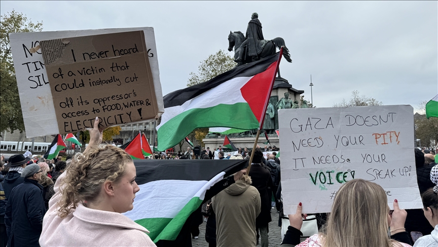 'Freedom for Palestine' rally held in Cologne, Germany