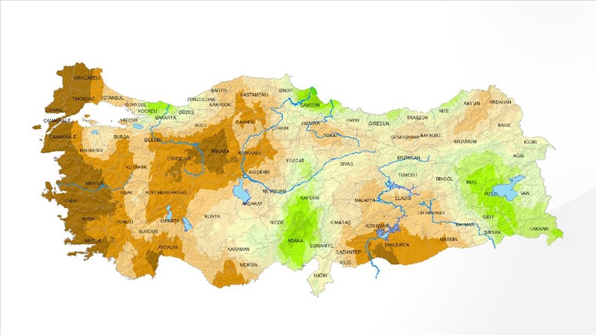 2023 Ekim ayı alansal yağış durumu