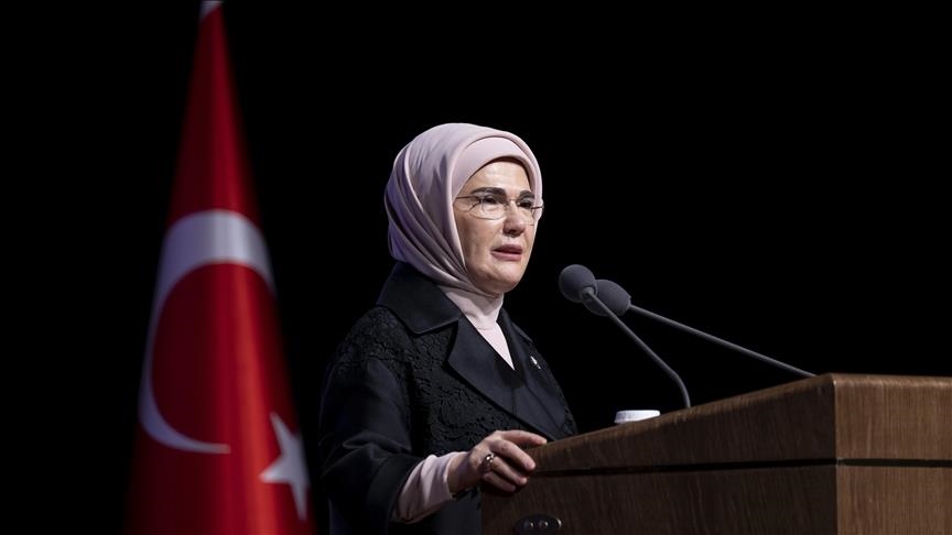 امینه اردوغان: نه خسته می‌شویم، نه توقف می‌کنیم زیرا ما رویای فلسطین داریم