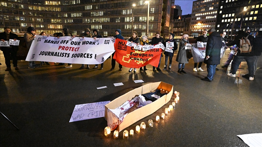 Journalists killed in Israeli attacks on Gaza remembered in Brussels