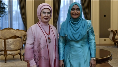 Turkish, Maldivian first ladies share sorrow for Palestine