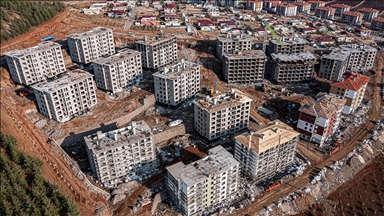 Nurdağı'ndaki deprem konutları havadan görüntülendi