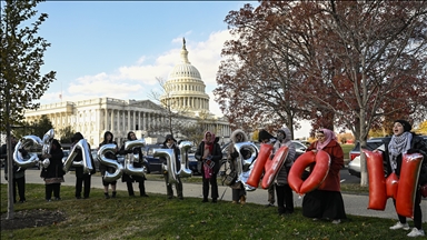 Activists gather near US Capitol to demand Gaza cease-fire