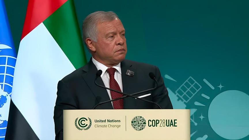 ملك الأردن: لا يمكن الحديث عن تغير المناخ بمعزل عن المآسي بغزة