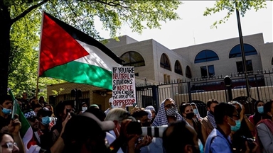 Мусульмане в США провели демонстрацию в поддержку Палестины