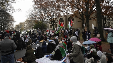 Muslims perform Friday prayers, protest near Israeli Embassy in US capital