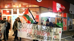 Protesters in Italy urge people to boycott Israeli-linked products, service