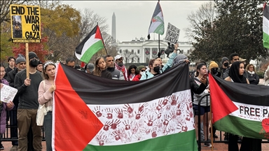 Hundreds in US protest Israeli attacks on Gaza Strip