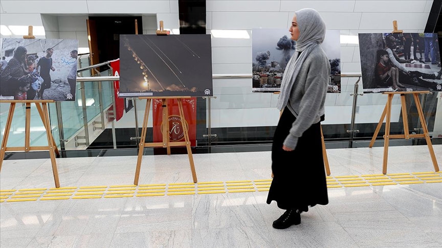 AA'nın Gazze fotoğrafları NEVÜ'de sergilendi