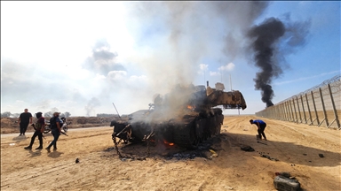 Al-Qassam Brigades claims hitting several Israeli military vehicles in Khan Younis