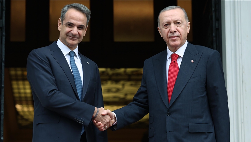 Turkish President Erdogan meets Greek Prime Minister Mitsotakis in Athens