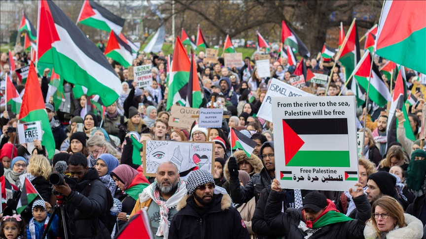 Solidarity demonstrations for Palestine held in Europe on Human