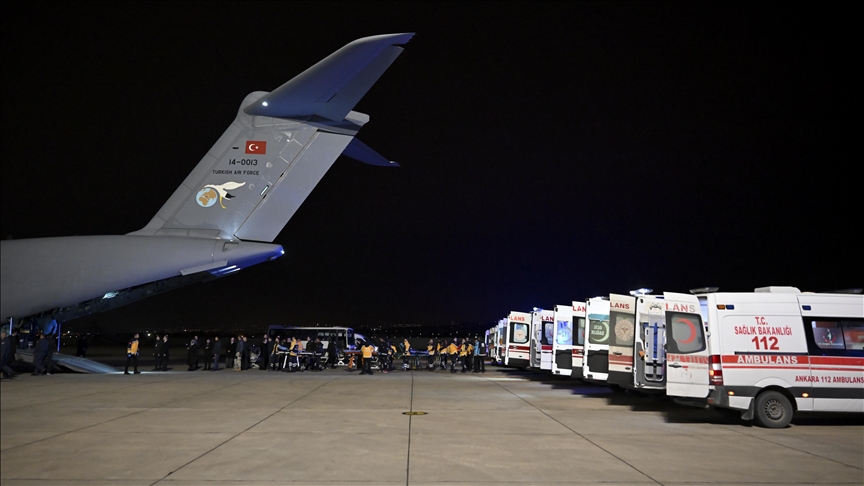 Türkiye airlifts 68 more patients from Gaza for treatment